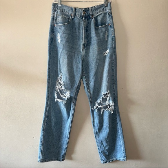 Wax Jean Straight Leg High Rise Size: Large - Picture 1 of 5